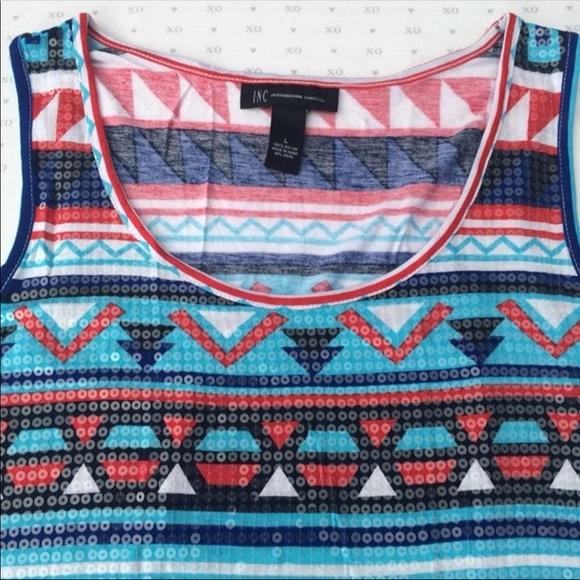 🌸 Summer Clearance 🌸 NWOT INC Sequin Tank - Picture 2 of 4
